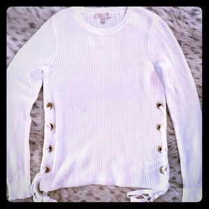 michael kors soft knit white sweater